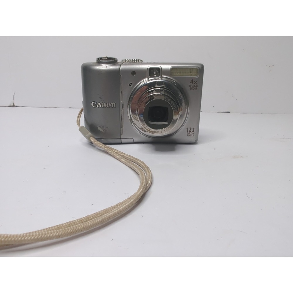Canon PowerShot A1100 IS 12.1MP Digital Camera Silver Tested Working Digicam